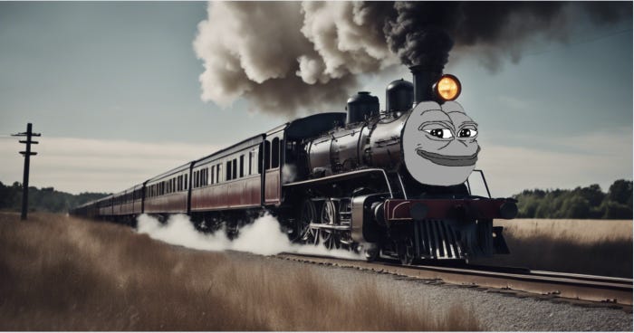 weaponized autism train pepe face cover image