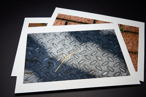 Sample photographic prints from a project