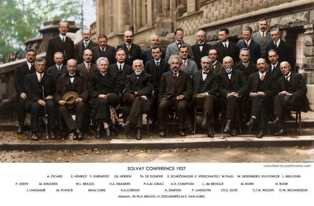Photo of 1927 Solvay Conference attendees
