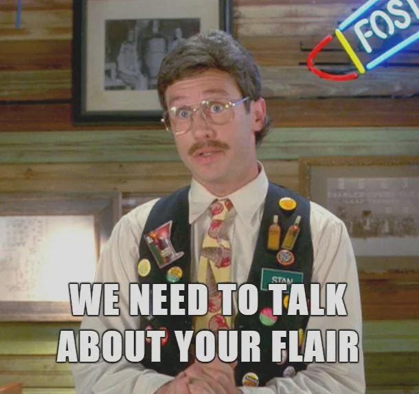 r/MurderDronesOfficial - STAN WE NEED TO TALK ABOUT YOUR FLAIR FOS