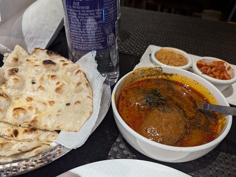 Food served in plates and empty plate