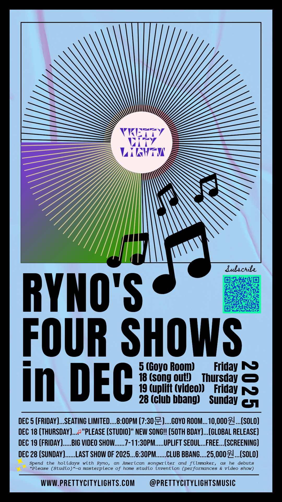 Pretty City Lights | Four Shows in December | 2025