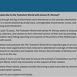 The Turbulent World with James M. Dorsey