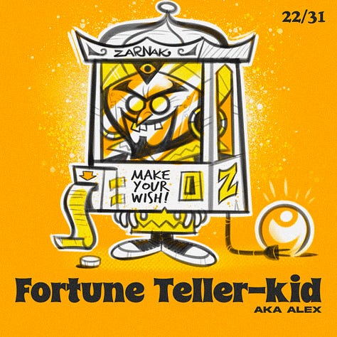 Spooky Kiddos are my custom character creations. They're kids dressed up in they're spookiest costumes. I drew one everyday for the entire month of October.