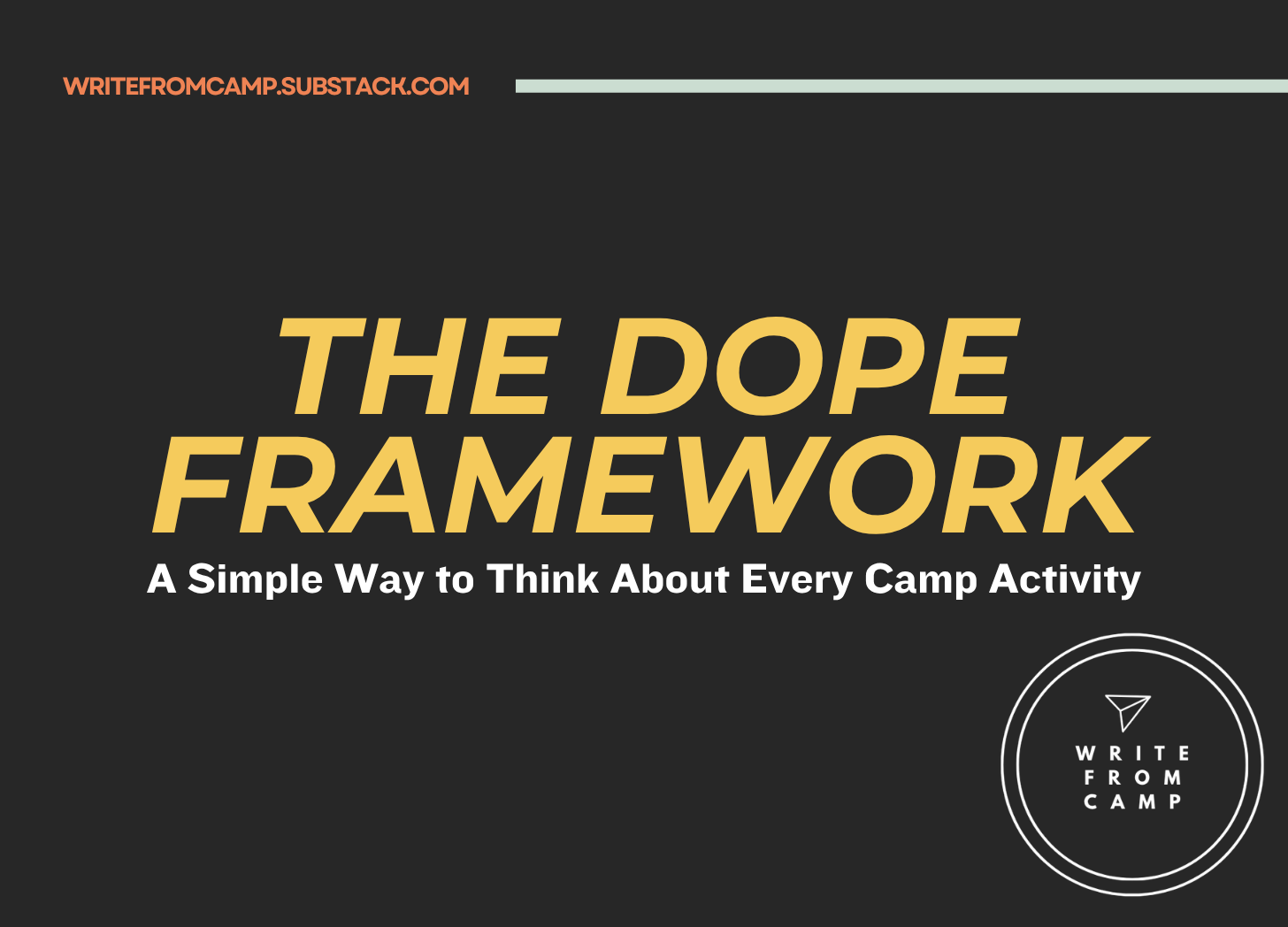 Dope Program The DOPE Games Framework - by Doug Norrie and Jack Schott