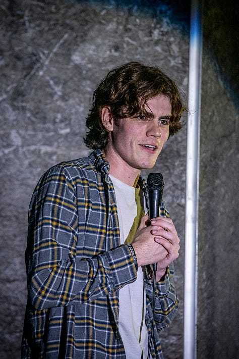 Comedian and Host Michael McCorley onstage