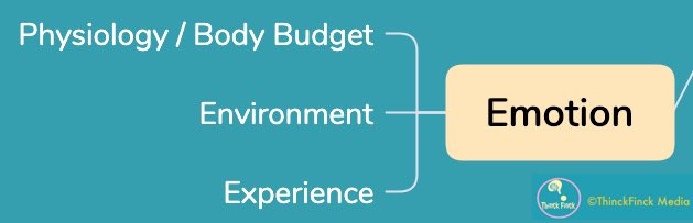 MindMap for Emotion, illustrating that emotion is essentially made of 3 components: Physiology / Body-Budget, Environment, & Experience. MindMap for Emotion, illustrating that emotion is essentially made of 3 components: Physiology / Body-Budget, Environment, & Experience.