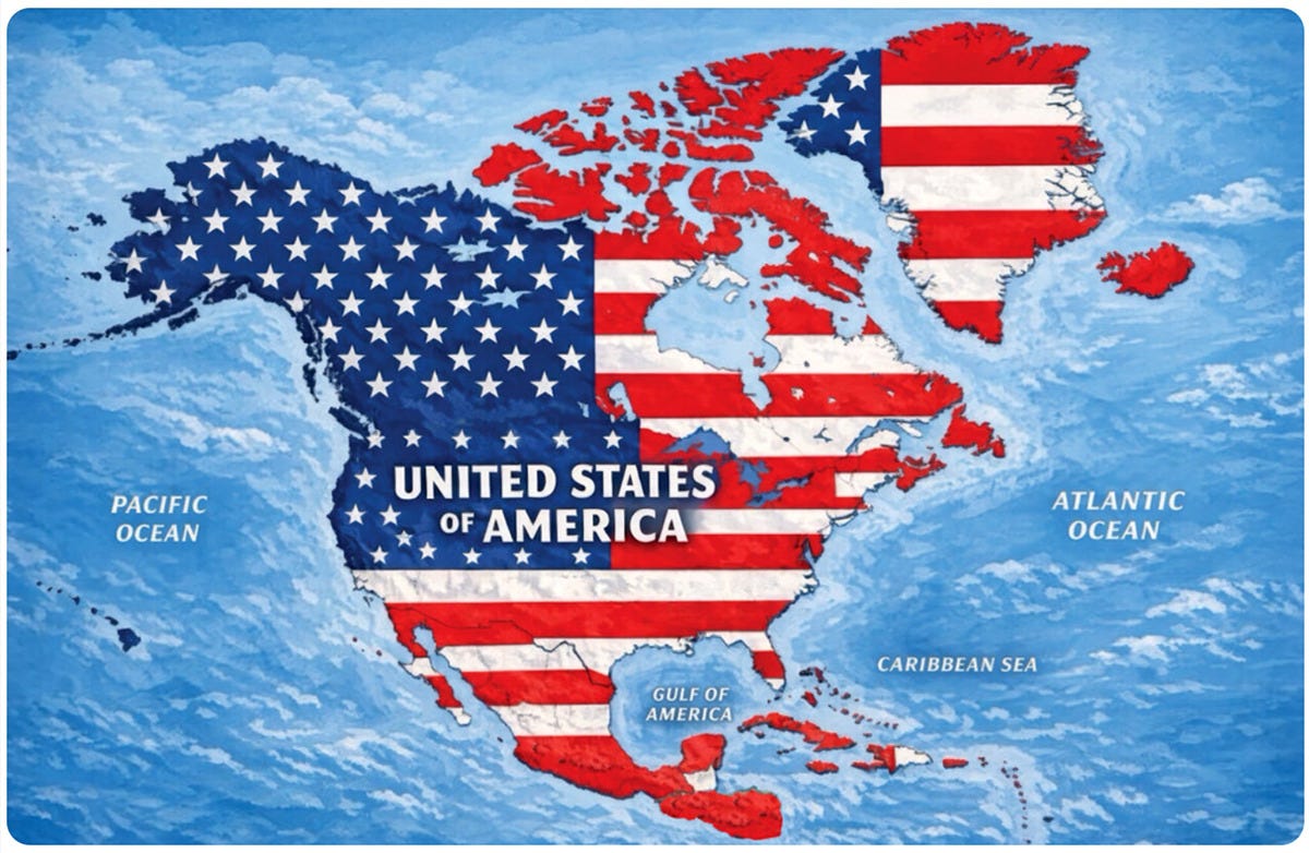 Donald Trump desata polémica diplomática al publicar un mapa donde la bandera de EE UU cubre México, Canadá y el Caribe Donald Trump desata polémica diplomática al publicar un mapa donde la bandera de EE UU cubre México, Canadá y el Caribe