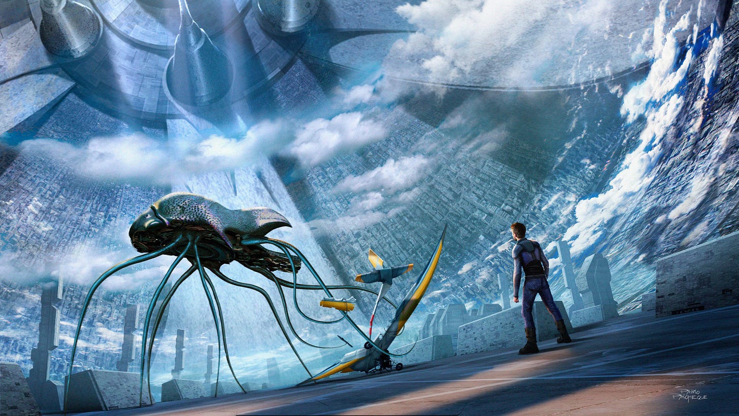 Rendezvous With Rama “First Contact” by artist Pablo ...