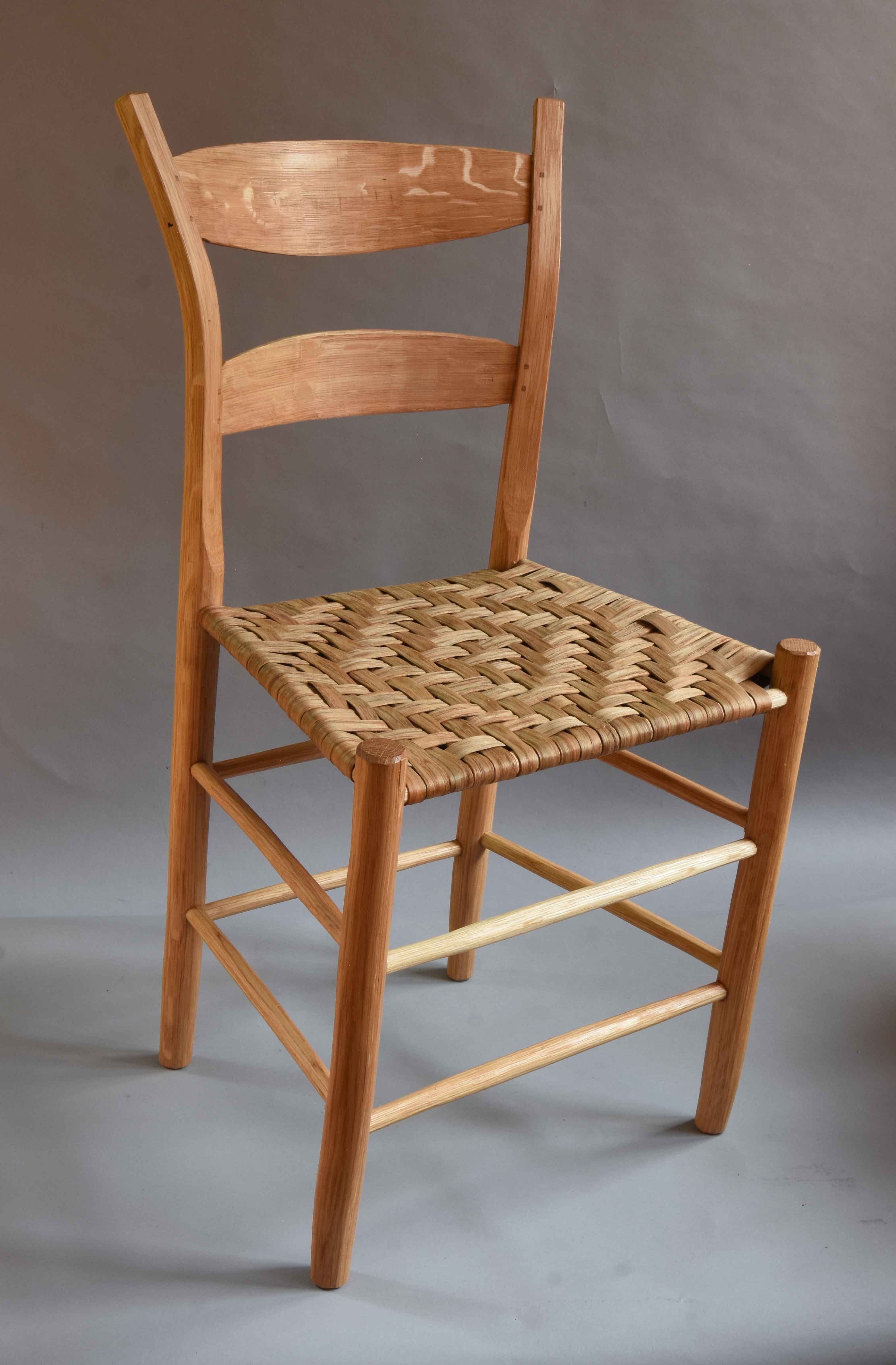 2 Ladderback chairs for sale - by Peter Follansbee 2 Ladderback chairs for sale - by Peter Follansbee