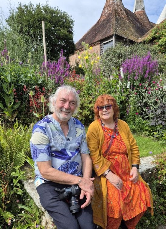 Charles Hawes and Anne Wareham at Great Dixter Garden 