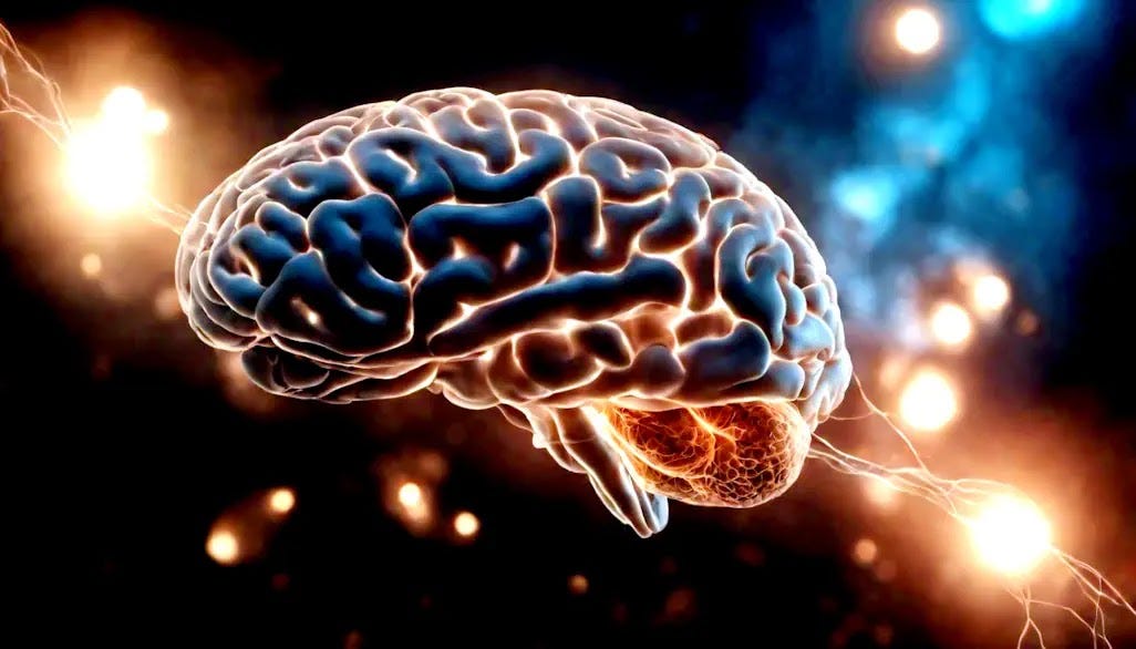 Brain and immune system cell intertwined, symbolizing the mind-body connection.