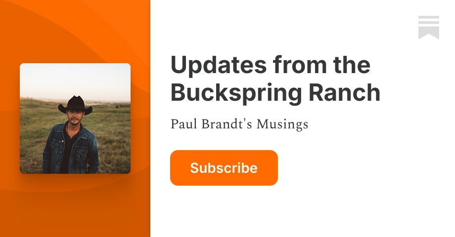 Updates from the Buckspring Ranch | Paul Brandt | Substack