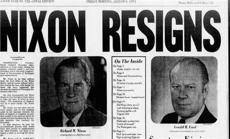 Image result for nixon resignation 1974