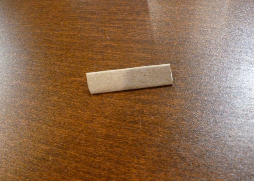 thin strip of paper thin strip of paper