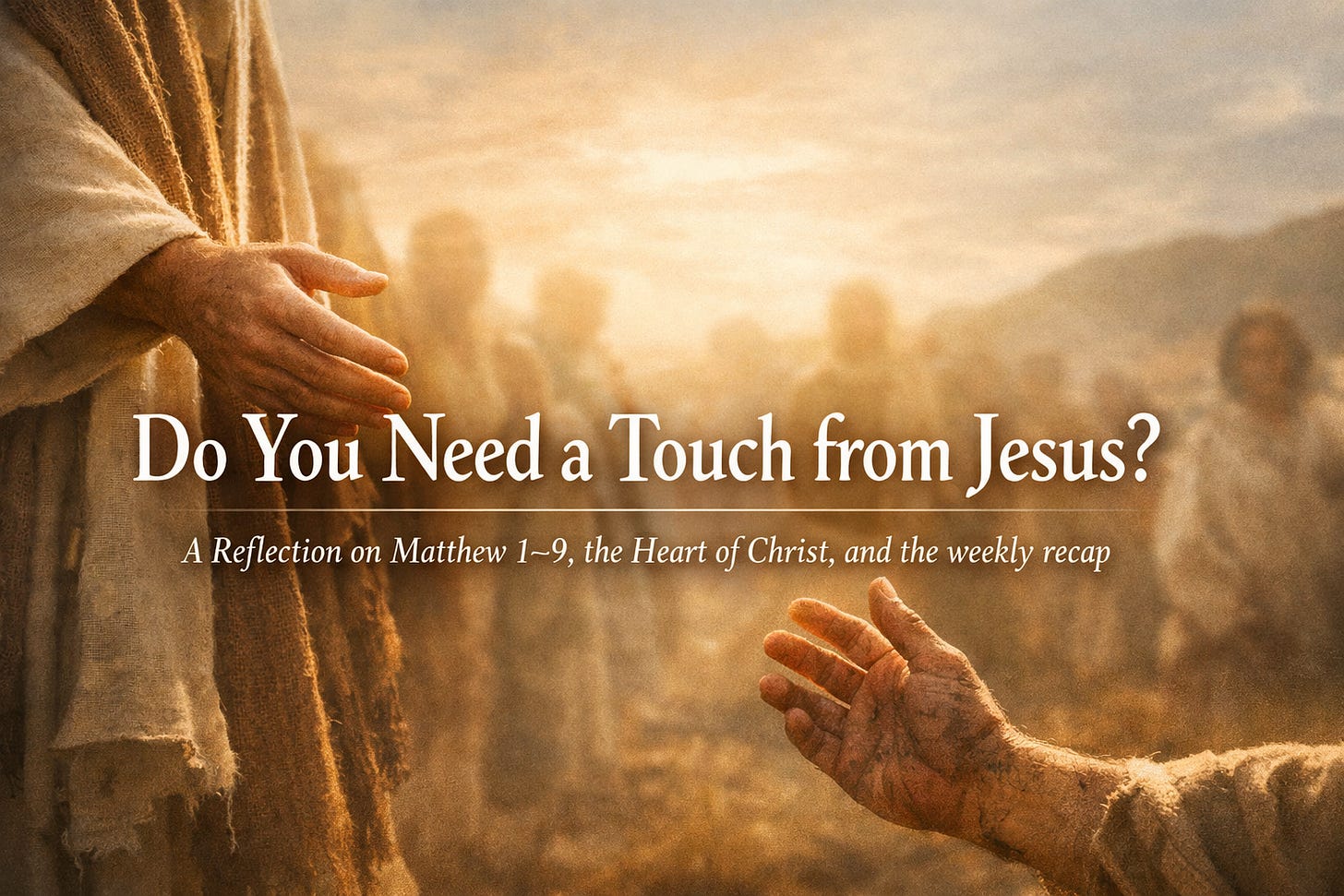 Do you need a touch from Jesus A Reflection on Matthew 1–9, the Heart of Christ, and the weekly recap
