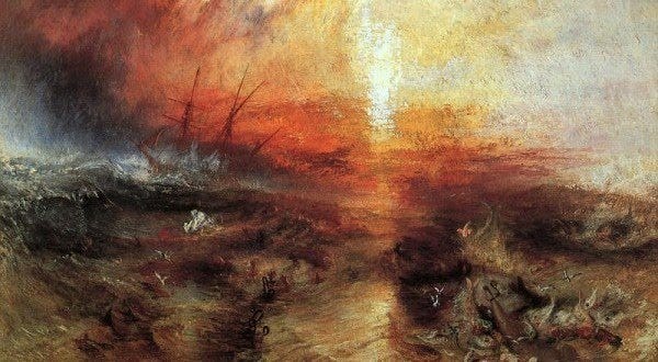 111. Slave Ship (Slavers Throwing Overboard the Dead and Dying, Typhoon  Coming On), Joseph Mallord William Turner - AP Art History