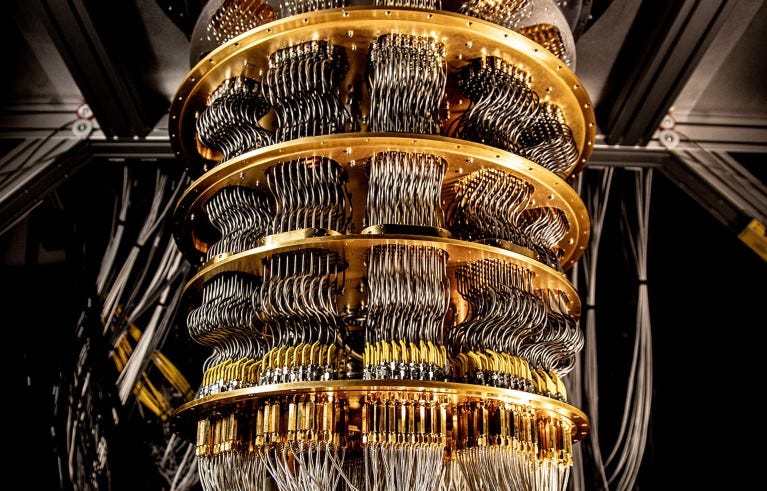 Image of quantum computing cryostat.