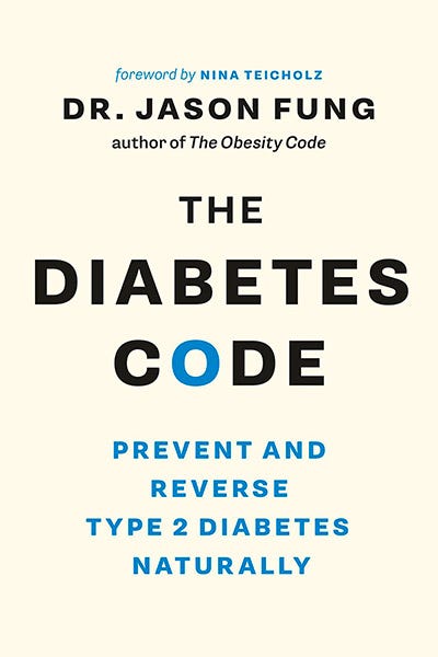 book cover for The Diabetes Code by Dr Jason Fung