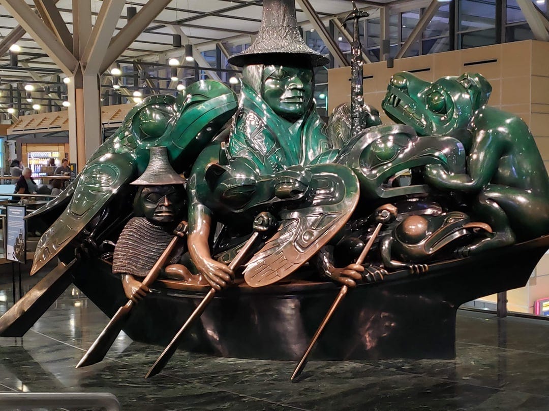 Bill Reid carving at YVR. : r/vancouver
