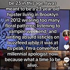 The Millennial redemption arc