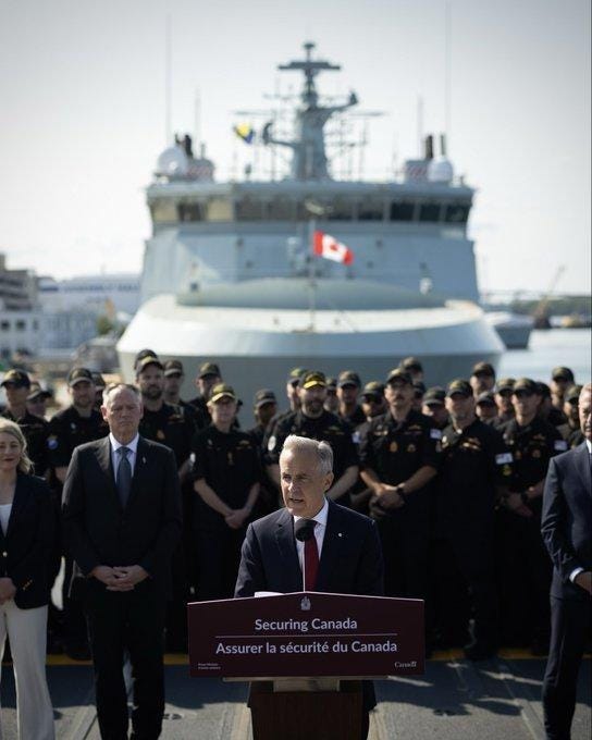 Prime Minister Carney speaks at an announcement in Halifax, Nova Scotia. Prime Minister Carney speaks at an announcement in Halifax, Nova Scotia.