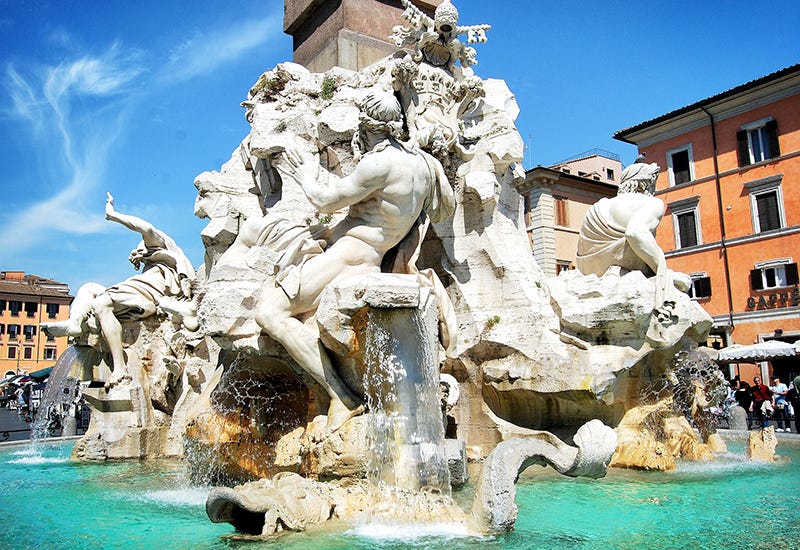 Four Rivers Fountain by Bernini in Piazza Navona | Roma Wonder Four Rivers Fountain by Bernini in Piazza Navona | Roma Wonder