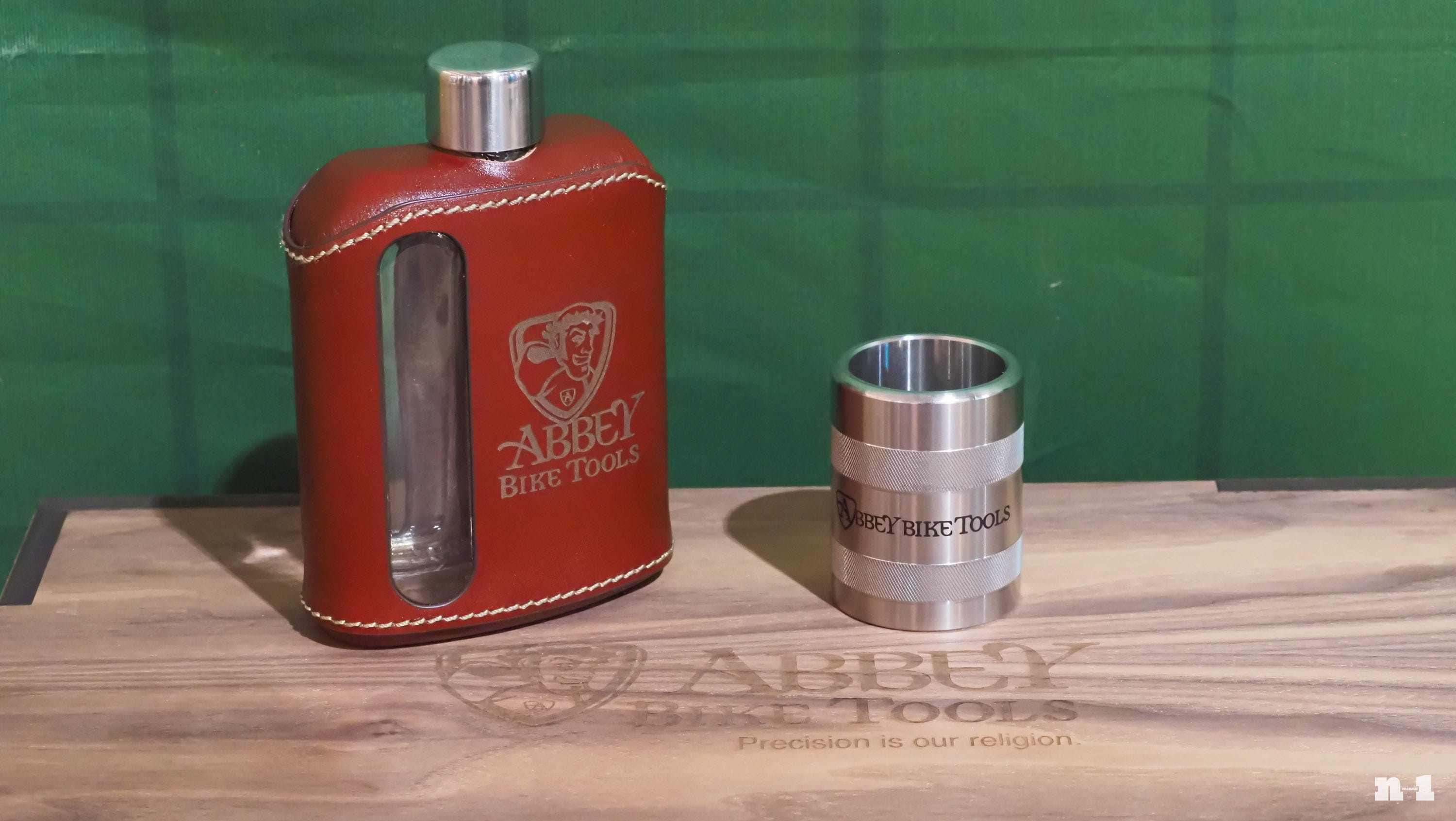 Abbey Bike Tools flask and shot glasses