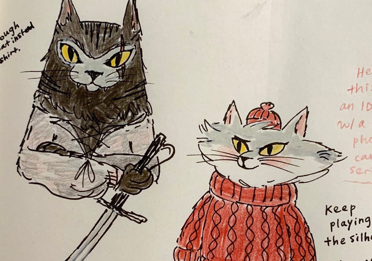 kayla stark sketch for book and story exploration