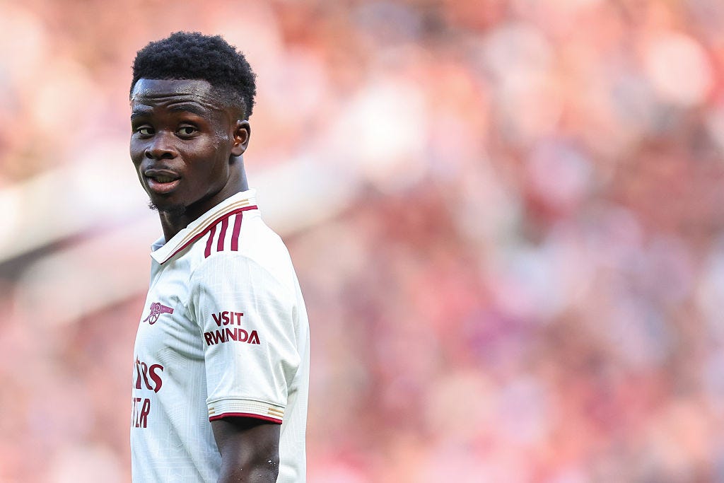 Arsenal star Bukayo Saka to be dropped from role, following new signing's  arrival: report | FourFourTwo