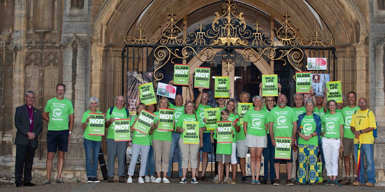 ‘Glebe not greed’: Thrapston and Titchmarsh campaigners protest over church land sell off
