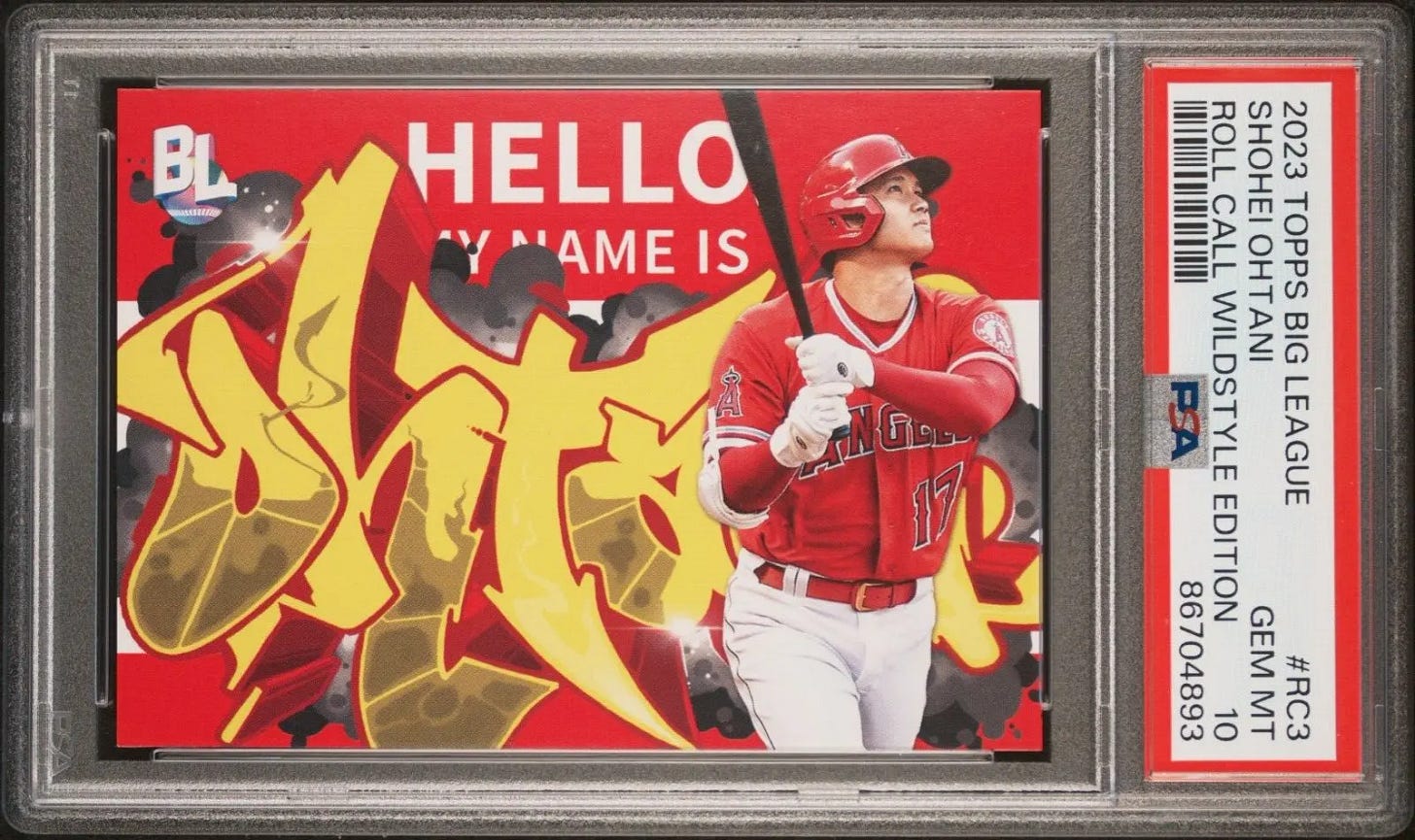 2023 Topps Big League Roll Call Wildstyle Edition RC3 Shohei Ohtani PSA 10 Gem - Picture 1 of 2