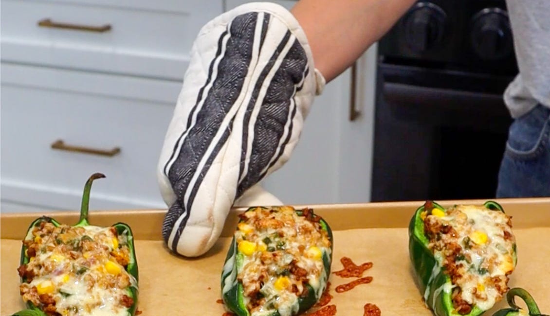 Turkey Taco–Stuffed Poblanos