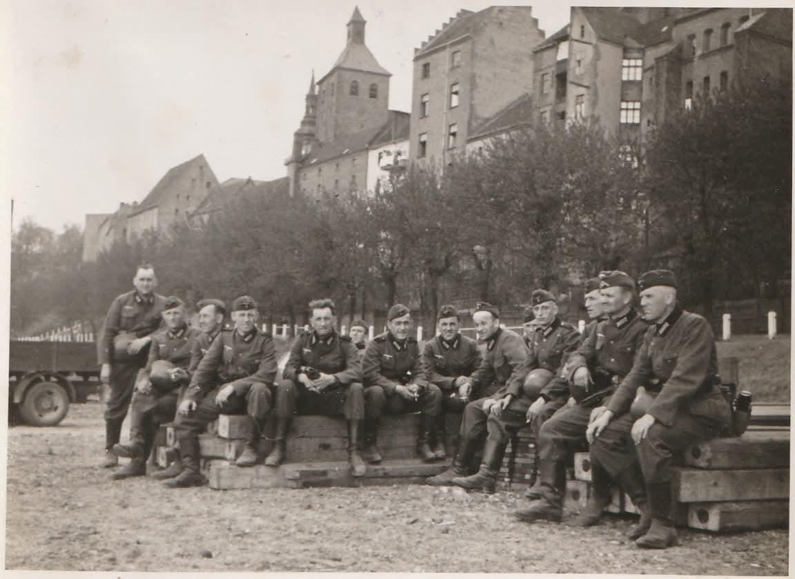 German soldiers occupying Grudziądz, Poland, in 1940, during the early stages of World War II.