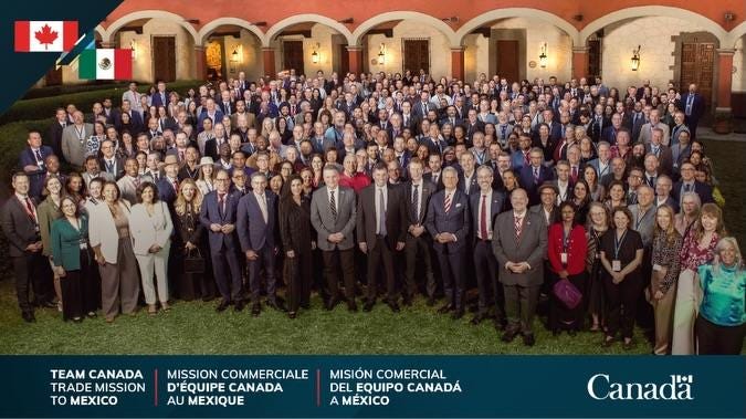 Team Canada delegation posing in Mexico Team Canada delegation posing in Mexico