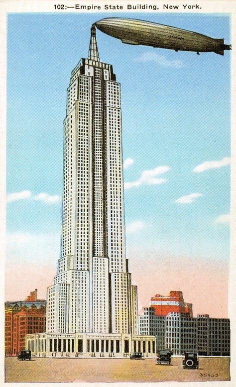 Empire State Building with Zeppelin docking