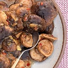 Paris greetings and summer steamed shiitake
