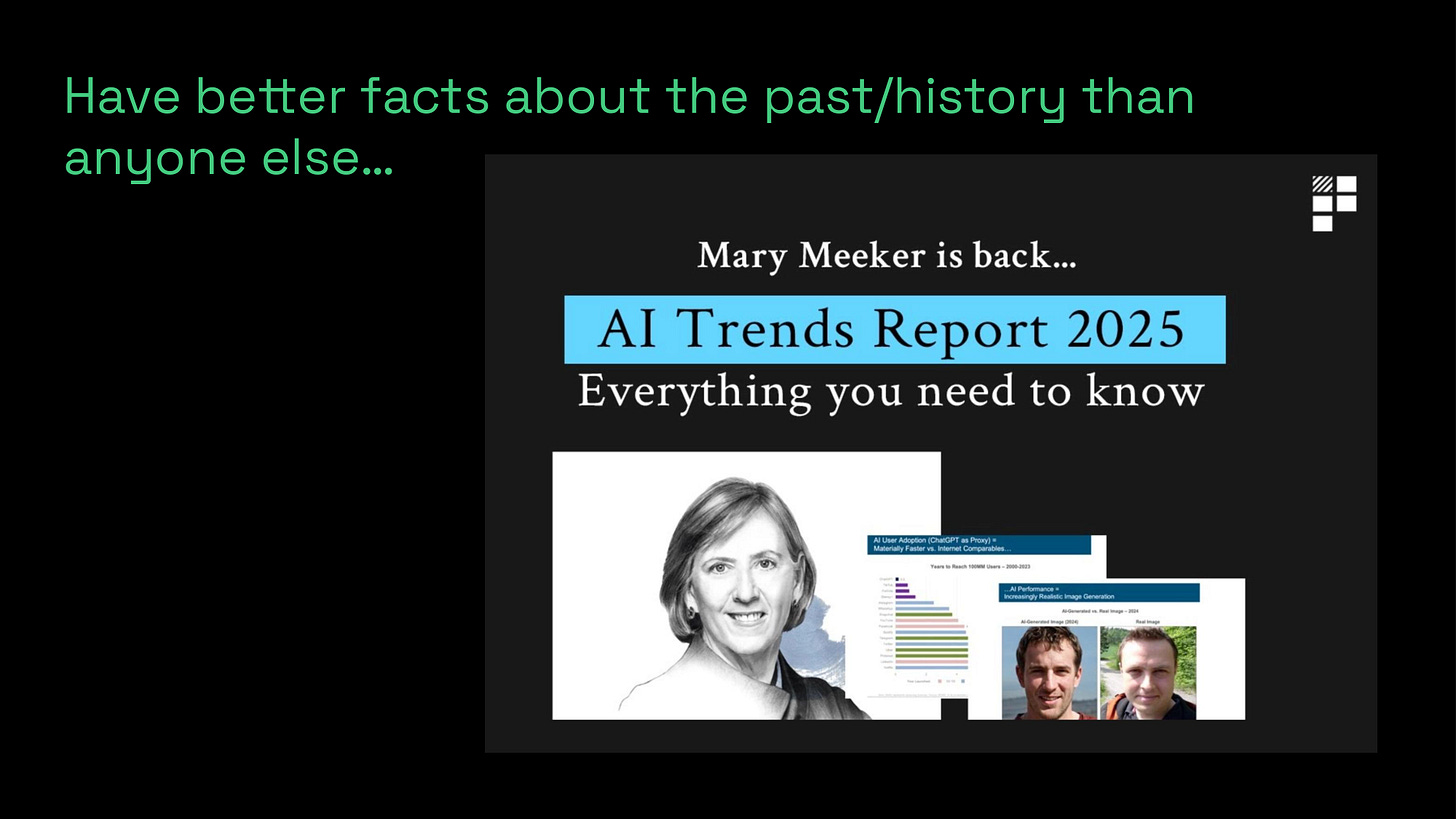 Mary Meeker - have better facts about the past/history than anyone else