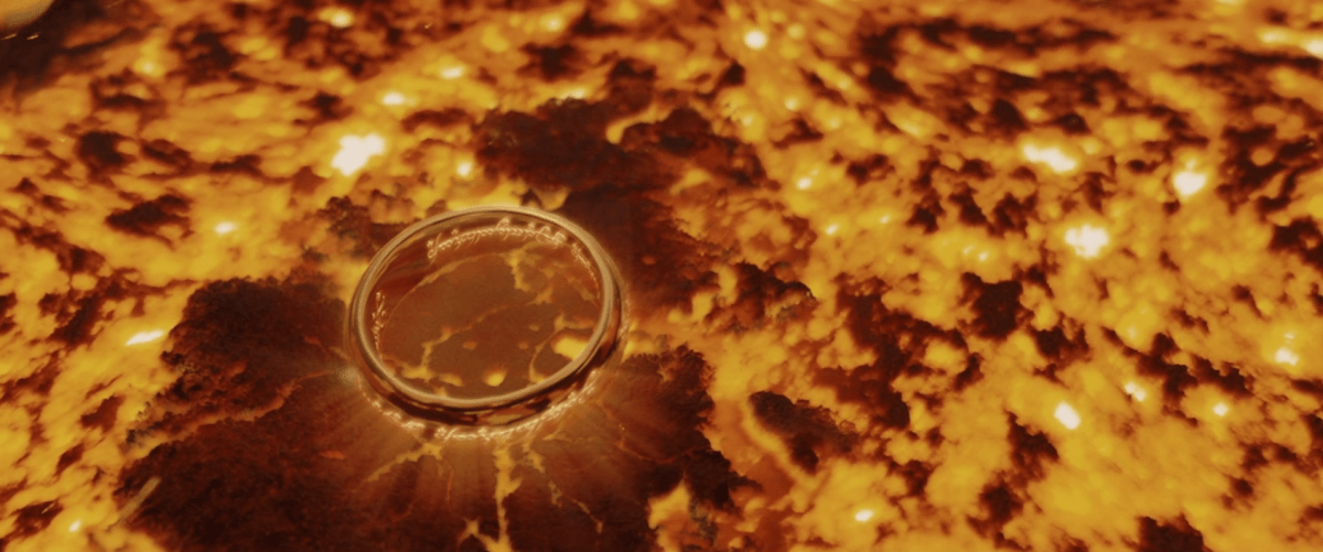 The One Ring in the Fires of Mount Doom
