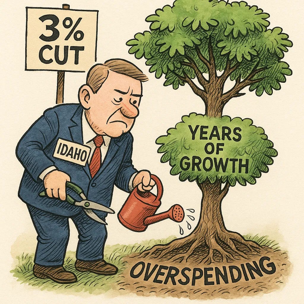 Idaho Budget — A 3% Holdback Can’t Fix Years of Overspending.