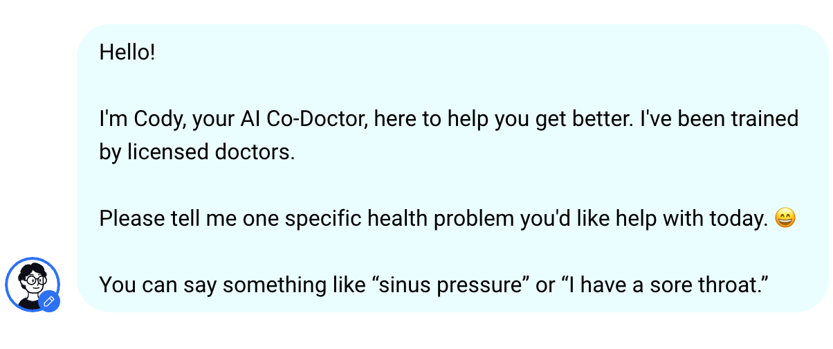 CodyMD AI digital assistant CodyMD AI digital assistant