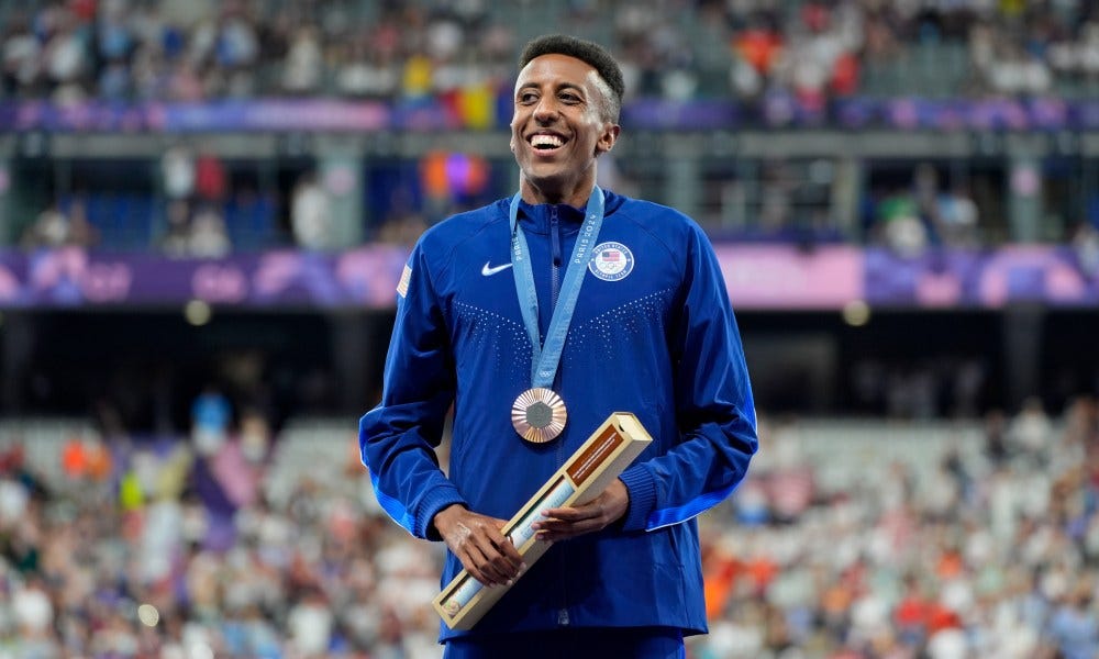 Former Notre Dame runner Yared Nuguse takes Olympic bronze in 1,500