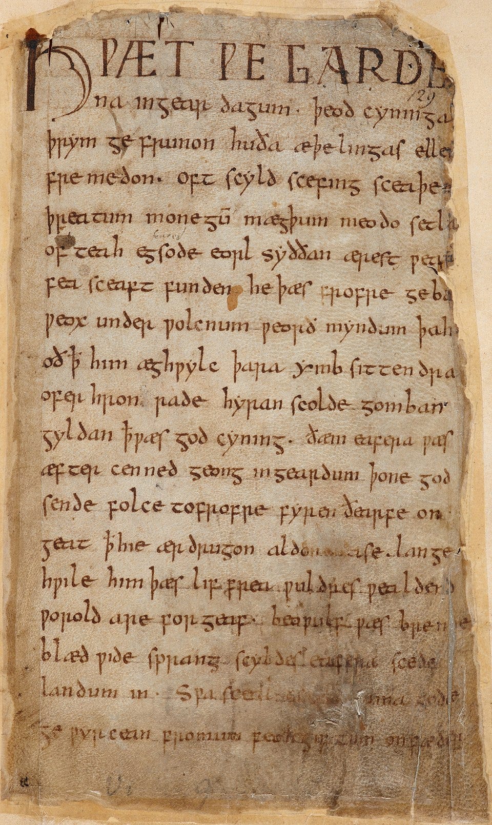manuscript of Beowulf