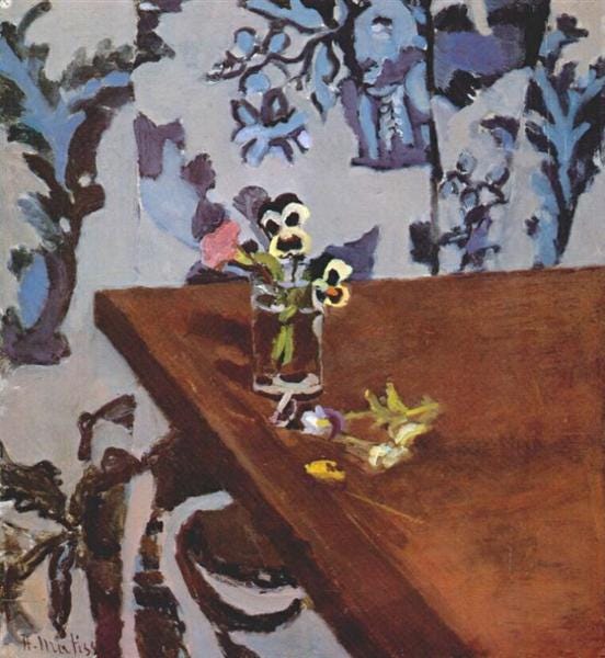Pansies on a Table, 1919 - Henri Matisse - WikiArt.org
