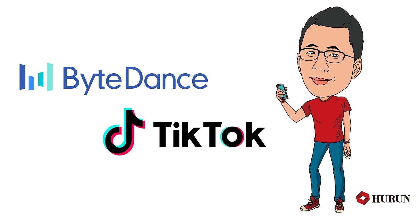 ByteDance Founder Zhang Yiming Places 2nd on Hurun China Rich List ByteDance Founder Zhang Yiming Places 2nd on Hurun China Rich List