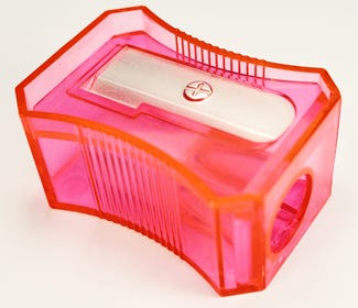 red pencil sharpener to be used by an editor