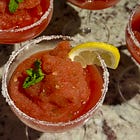 Zesty watermelon sorbet
