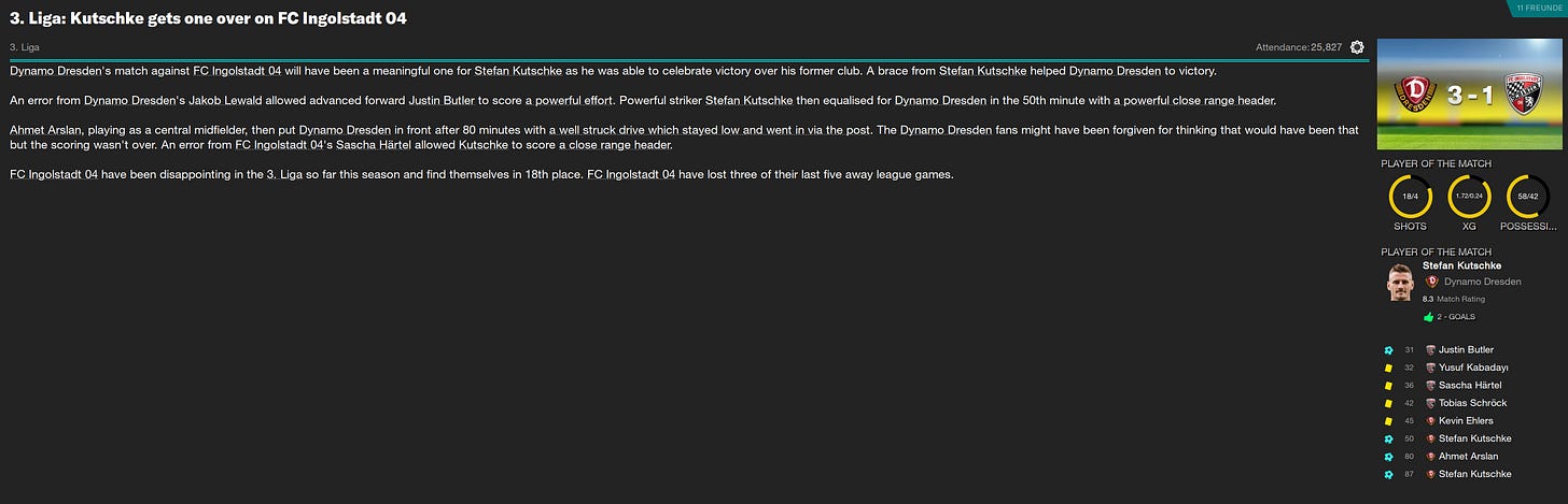 Football Manager 2023 Match Review
