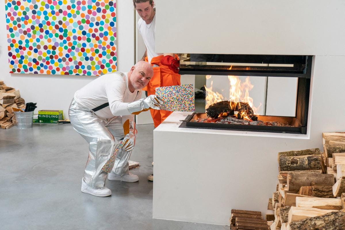 Damien Hirst, l’art de la flambe