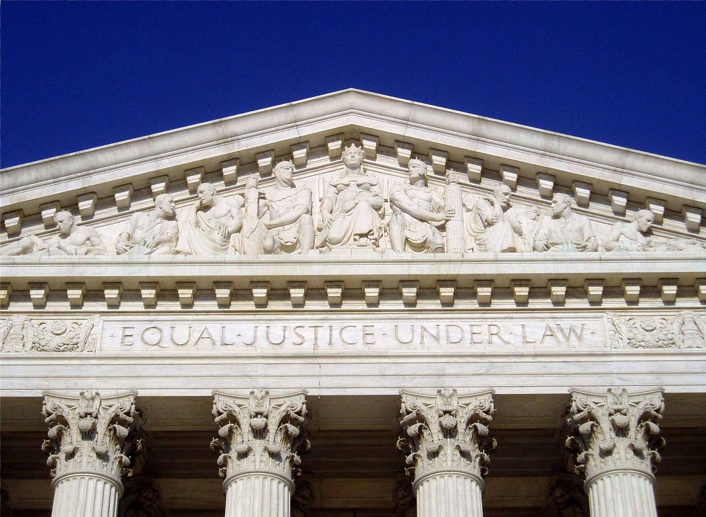 Close up of "Equal Justice Under Law"